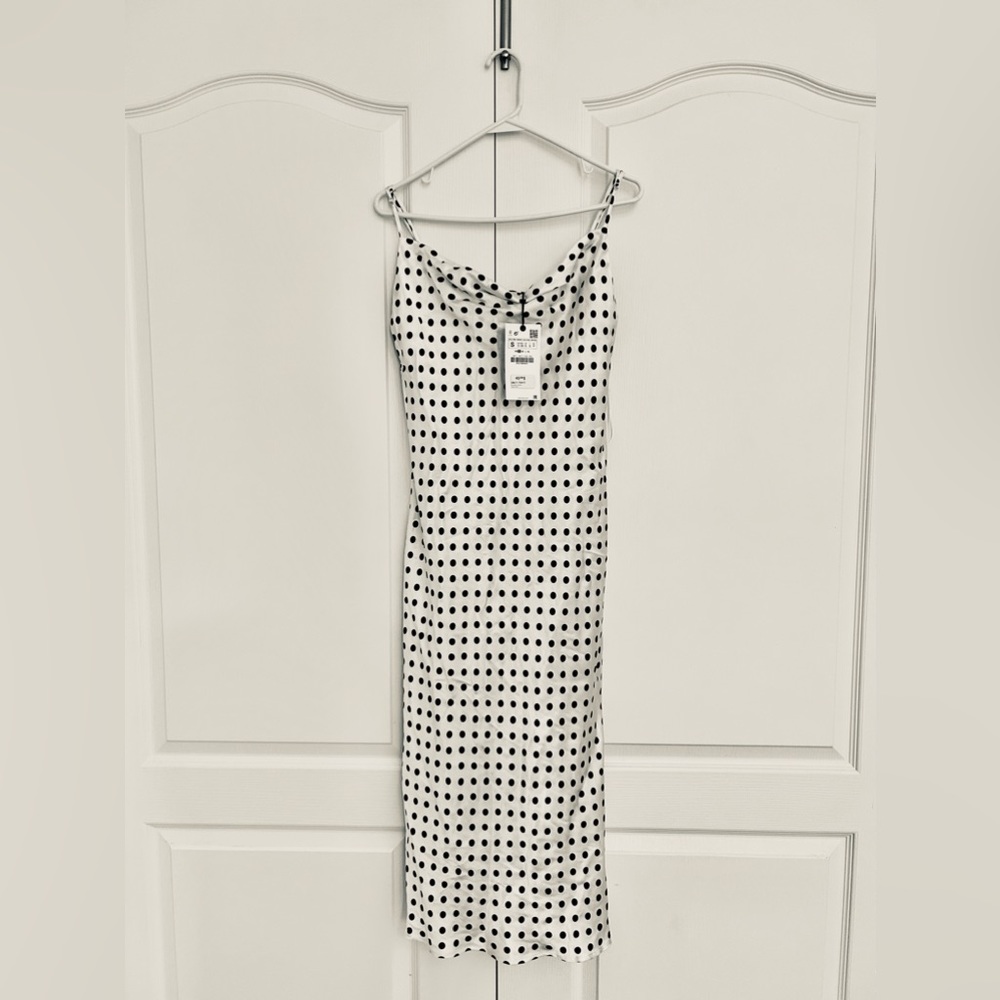 Zara BNWT slip polka dot dress